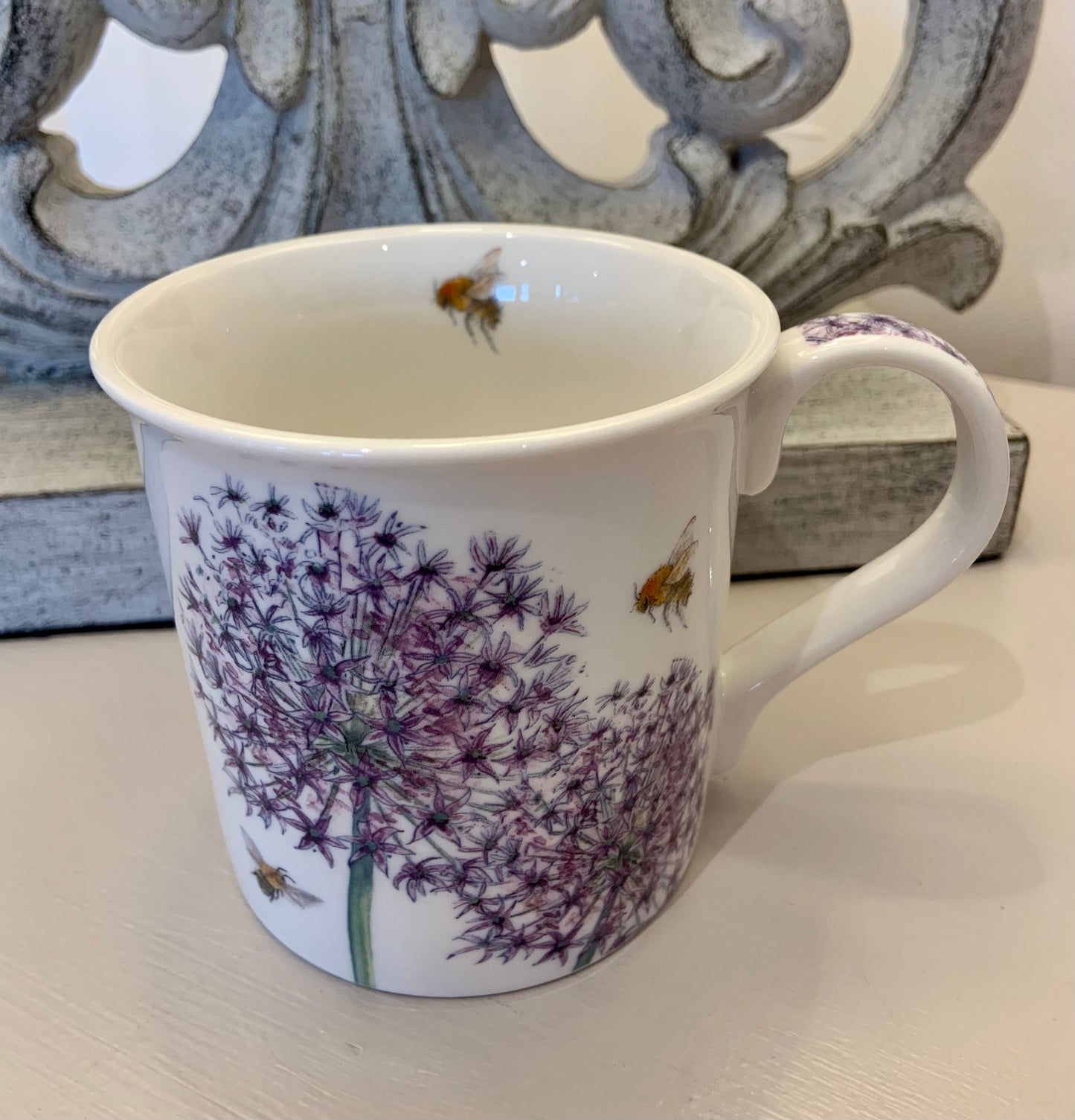 Allium and Bees Botanical Mug