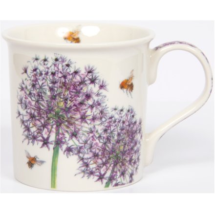 Allium and Bees Botanical Mug