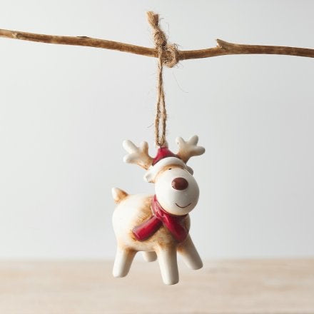Christmas Jute Hanging Reindeer