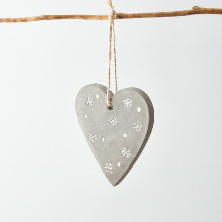 Hanging Heart with Snowflakes