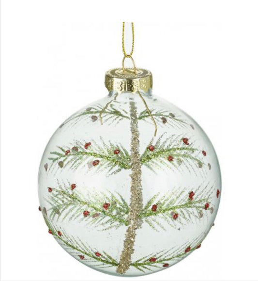 Luxury Glitter Tree Glass Christmas Bauble