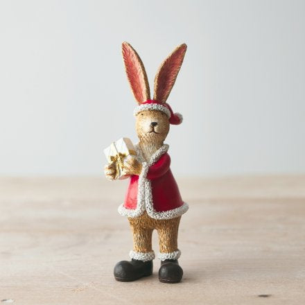 Father Christmas Bunny with a Present